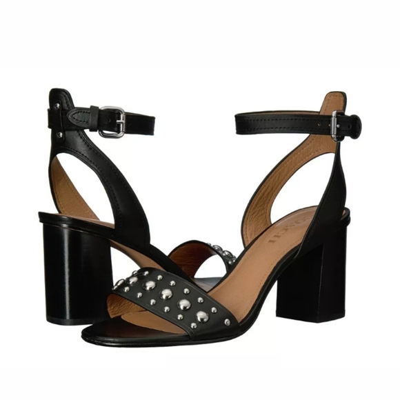 Coach Shoes - COACH  Paige  Black Studded Mat Black Calf Women